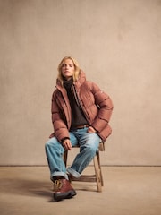 Nutmeg Spice Brown - Superdry 5 Baffle Sports Puffer-Jacke mit Kapuze - Bild 11 von 19