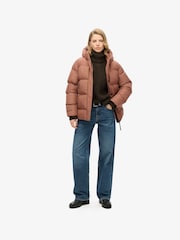 Nutmeg Spice Brown - Superdry 5 Baffle Sports Puffer-Jacke mit Kapuze - Bild 15 von 19