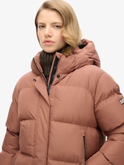 Nutmeg Spice Brown - Superdry 5 Baffle Sports Puffer-Jacke mit Kapuze - Bild 17 von 19