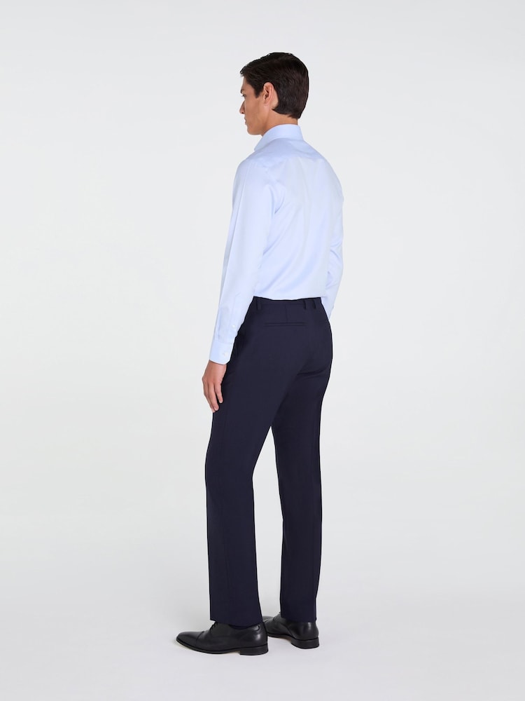 Mavi - Normal Fit - TM Lewin Non-Iron Regular Plain Poplin Single Cuff Shirt - 8şəkildən 2 şəkil