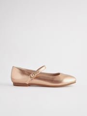 Roségold - Mary-Jane-Schuhe mit quadratischer Zehenpartie für festliche Anlässe für Blumenmädchen - Bild 2 von 6