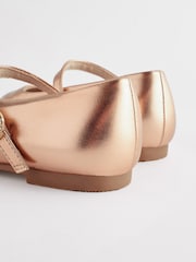 Roségold - Mary-Jane-Schuhe mit quadratischer Zehenpartie für festliche Anlässe für Blumenmädchen - Bild 5 von 6