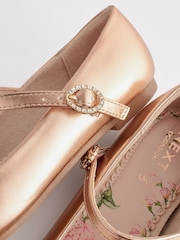 Roségold - Mary-Jane-Schuhe mit quadratischer Zehenpartie für festliche Anlässe für Blumenmädchen - Bild 6 von 6