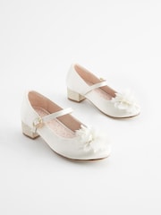 Ivory Corsage Flower Bridesmaid Heel Shoes - Image 1 of 6