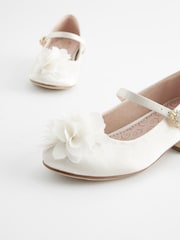 Ivory Corsage Flower Bridesmaid Heel Shoes - Image 3 of 6