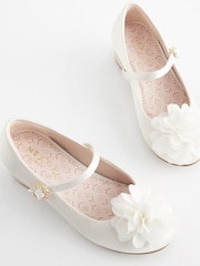 Ivory Corsage Flower Bridesmaid Heel Shoes - Image 4 of 6