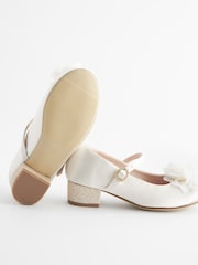 Ivory Corsage Flower Bridesmaid Heel Shoes - Image 5 of 6