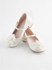 Ivory Corsage Flower Bridesmaid Heel Shoes - Image 6 of 6