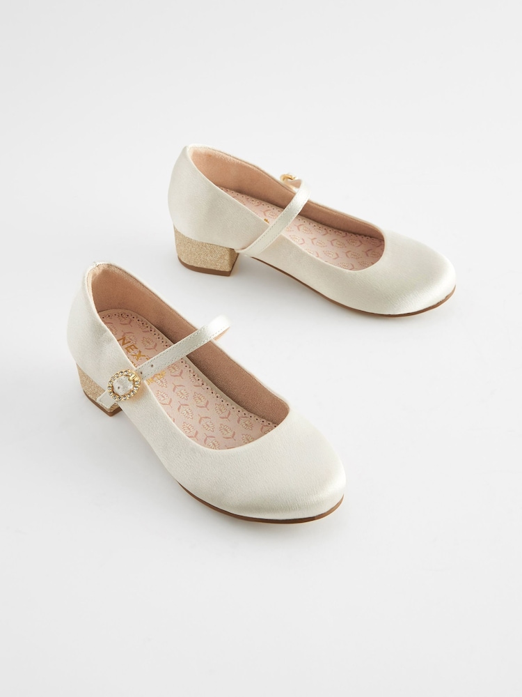 Marfil - Mary Jane Flower Girl Heel Shoes - Imagen 2 de 6