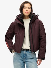 Superdry Smoky Aubergine Purple Hooded Emb Windbreaker Jacket - Image 1 of 5