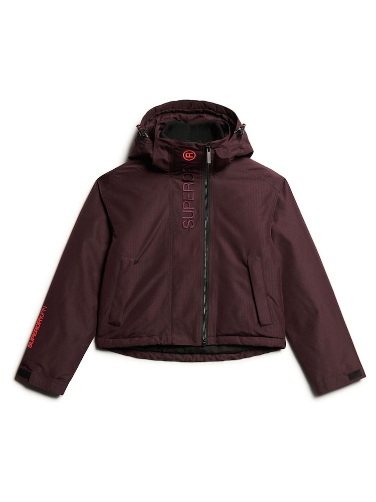Superdry Smoky Aubergine Purple Hooded Emb Windbreaker Jacket - Image 5 of 5