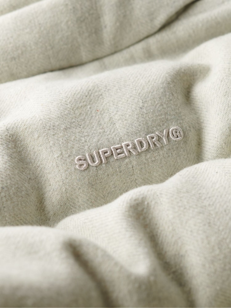 Superdry Puritan Grey Marl Tweed Puffer Boxy Jacket - Image 5 of 5