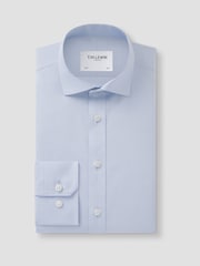 TM Lewin Blue Tailored Fit Non-Iron Regular Plain Poplin Single Cuff Shirt - Image 1 of 2
