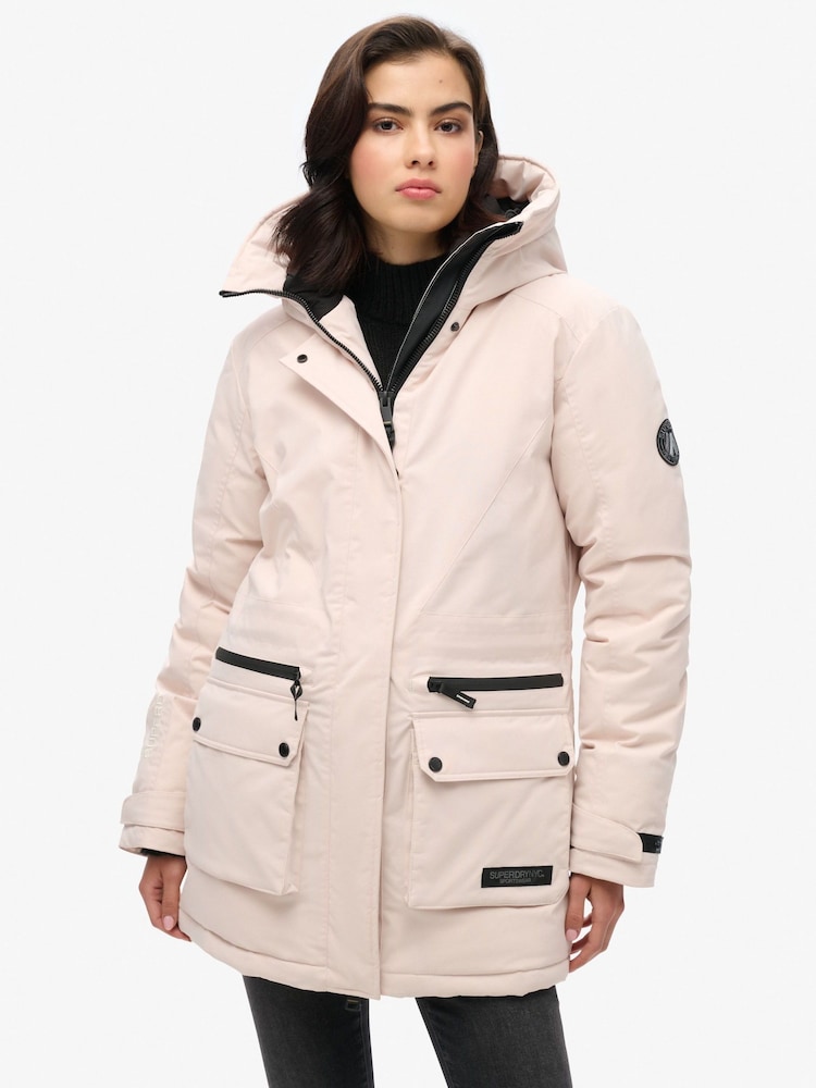 Gebrochen Grau - Superdry City Wattierter Parka - Bild 2 von 6