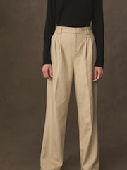 Beige - Hochwertige Hose mit weitem Bein - Bild 2 von 6