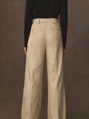 Beige - Hochwertige Hose mit weitem Bein - Bild 4 von 6
