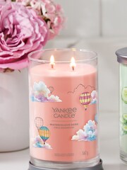 Yankee Candle Pink Signature Large Tumbler Watercolour Skies Scented Candle - Image 1 of 5