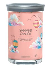 Yankee Candle Pink Signature Large Tumbler Watercolour Skies Scented Candle - Image 2 of 5