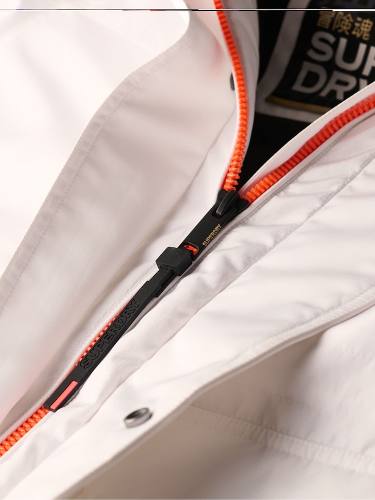 Superdry white Hood Ultimate Windbreaker Jacket - Image 5 of 5