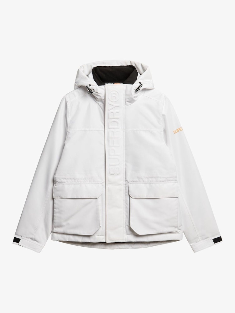 Superdry white Hood Ultimate Windbreaker Jacket - Image 6 of 6 Superdry white Hood Ultimate Windbreaker Jacket - Image 6 of 6