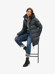 Superdry Ebony City Mid Length Padded Jacket - Image 1 of 5