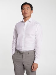 TM Lewin White Regular Fit Non-Iron Regular Plain Twill Single Cuff Shirt - Image 1 of 4