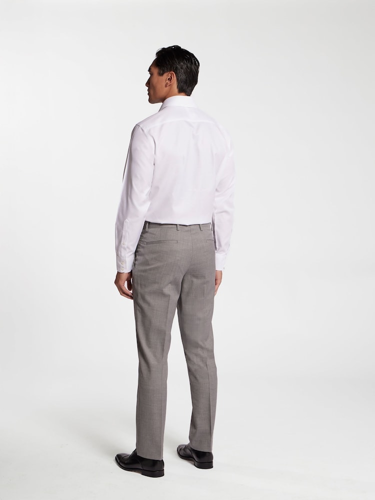 TM Lewin White Regular Fit Non-Iron Regular Plain Twill Single Cuff Shirt - Image 2 of 4