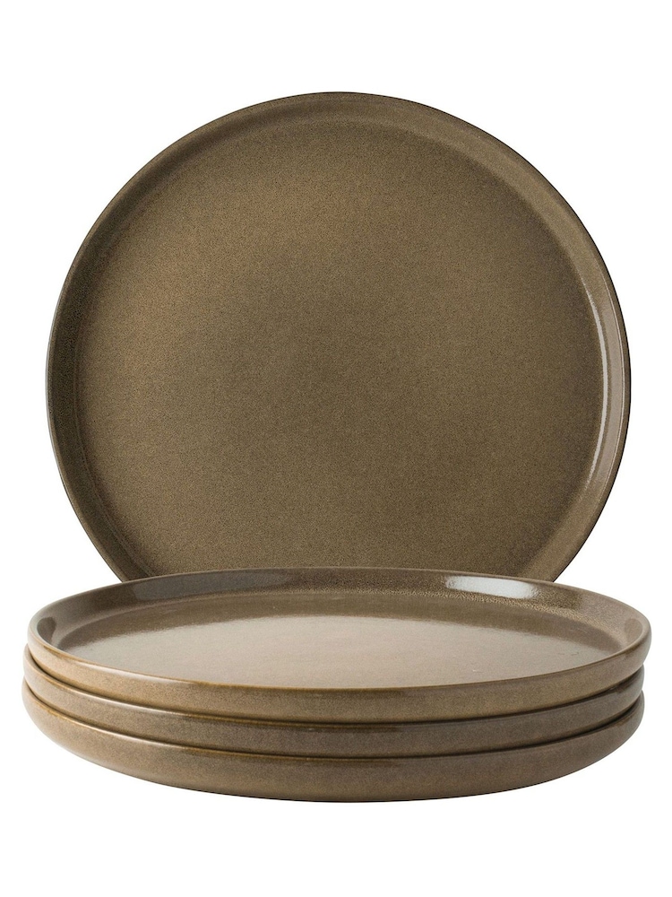 Dutch Rose Set of 4 Camel Serenity Plates 27cm - Image 2 of 4
