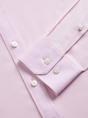TM Lewin Pink Tailored Fit Non-Iron Regular Plain Twill Single Cuff Shirt - Image 6 of 8