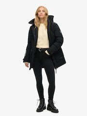Schwarz - Superdry City Wattierter Parka - Bild 2 von 5