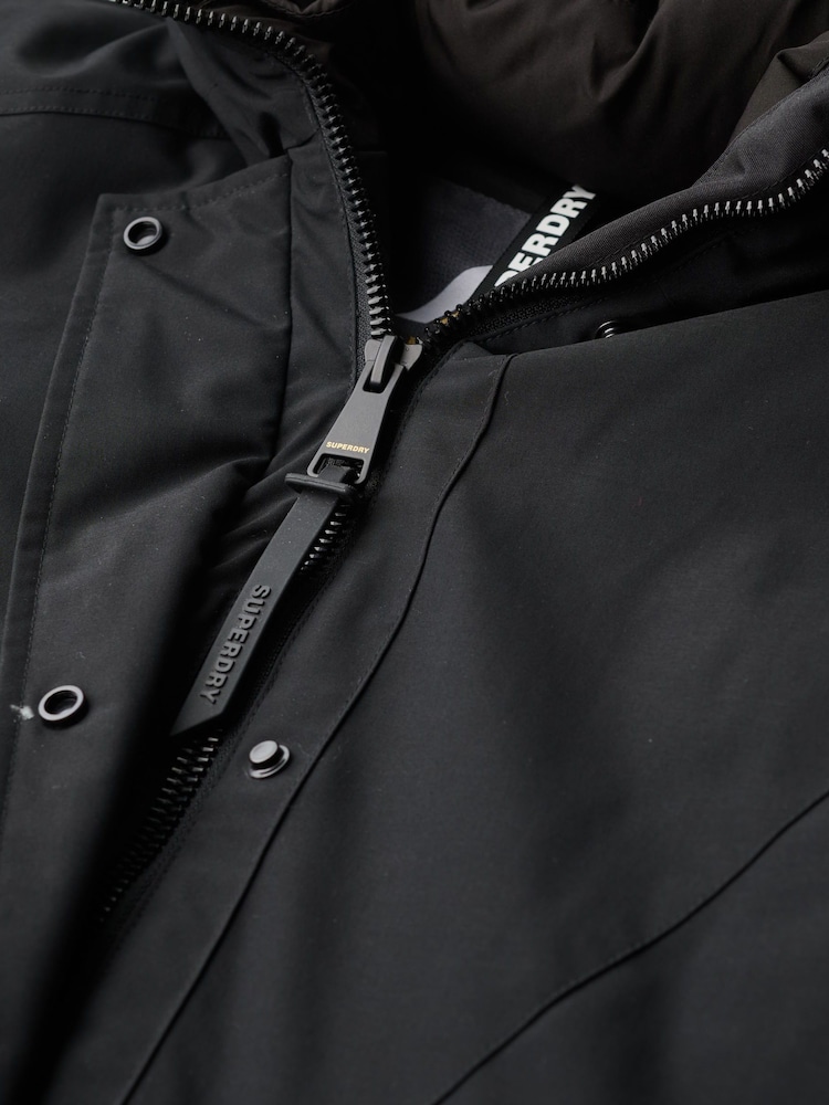 Superdry Black City Padded Parka Jacket - Image 6 of 6 Superdry Black City Padded Parka Jacket - Image 6 of 6