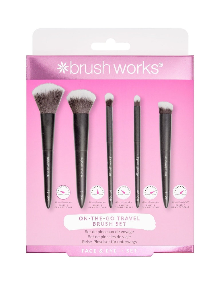 Brush Works Black On-The-Go Travel Makeup Brush Set - Image 5 of 5 Brush Works Black On-The-Go Travel Makeup Brush Set - Image 5 of 5