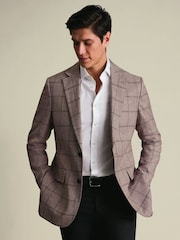 Charles Tyrwhitt Red Wool Texture Jacket - Image 1 of 5