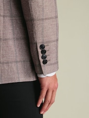 Charles Tyrwhitt Red Wool Texture Jacket - Image 3 of 5