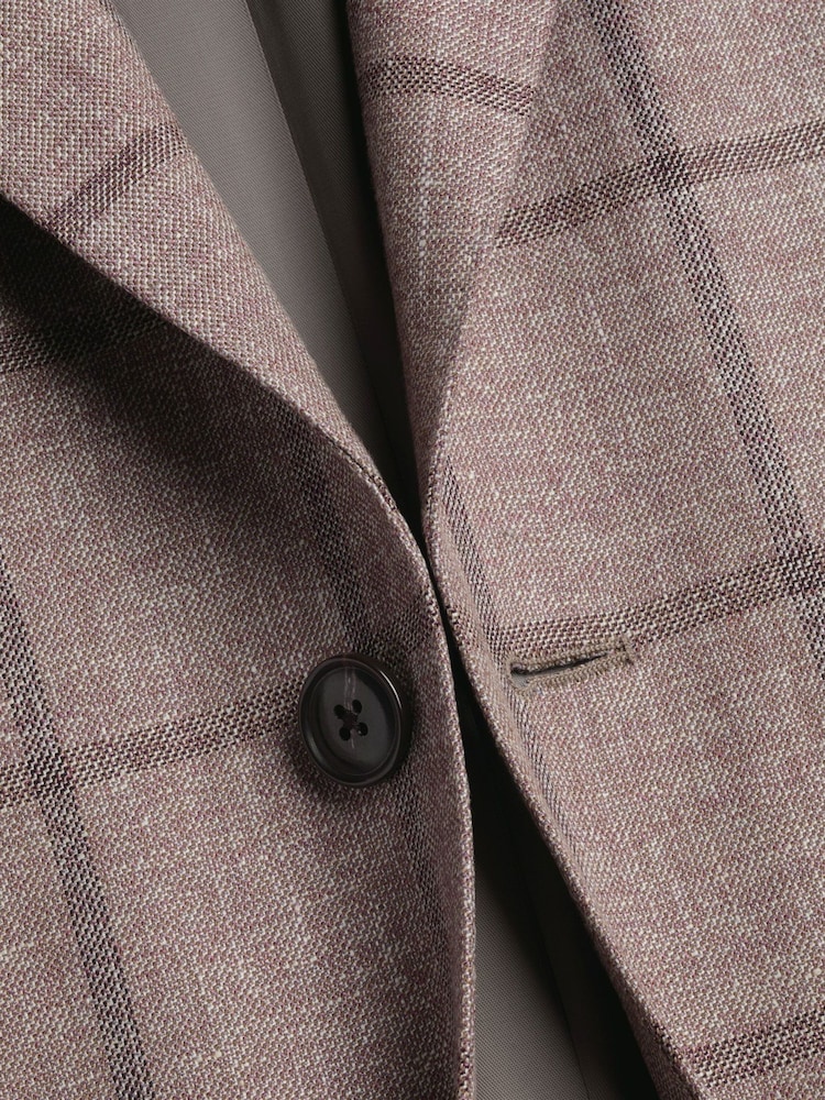 Charles Tyrwhitt Red Wool Texture Jacket - Image 5 of 5