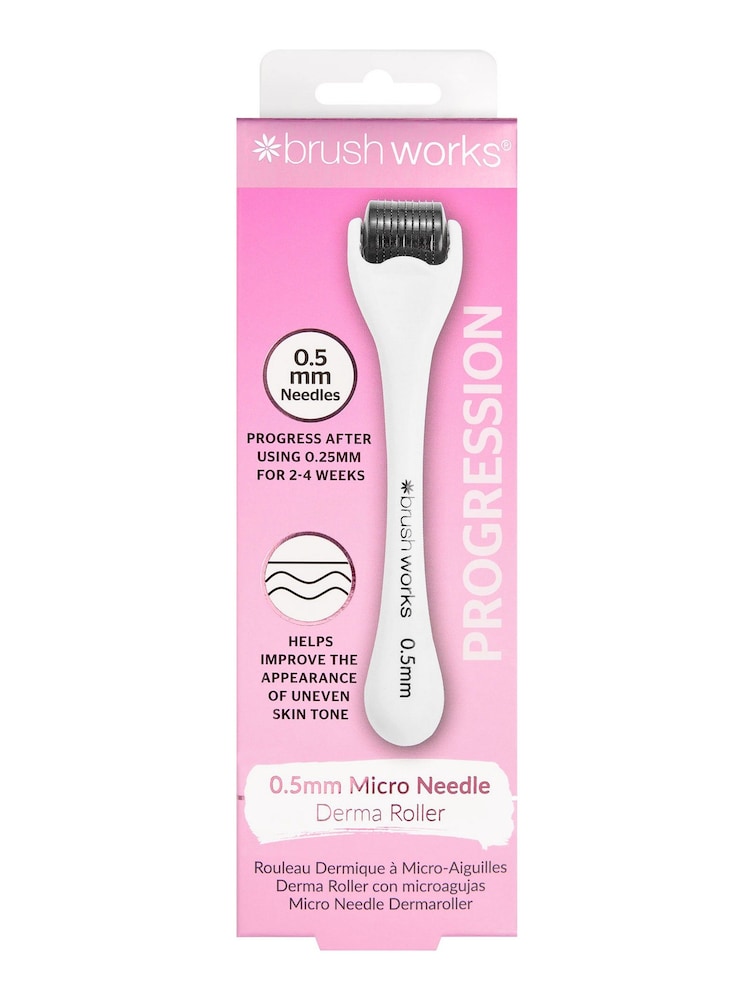 Brush Works White Micro Needle Derma Roller - 0.5mm - Image 2 of 5 Brush Works White Micro Needle Derma Roller - 0.5mm - Image 2 of 5