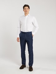 TM Lewin White Skinny Fit Non-Iron Regular Plain Poplin Single Cuff Shirt - Image 3 of 8