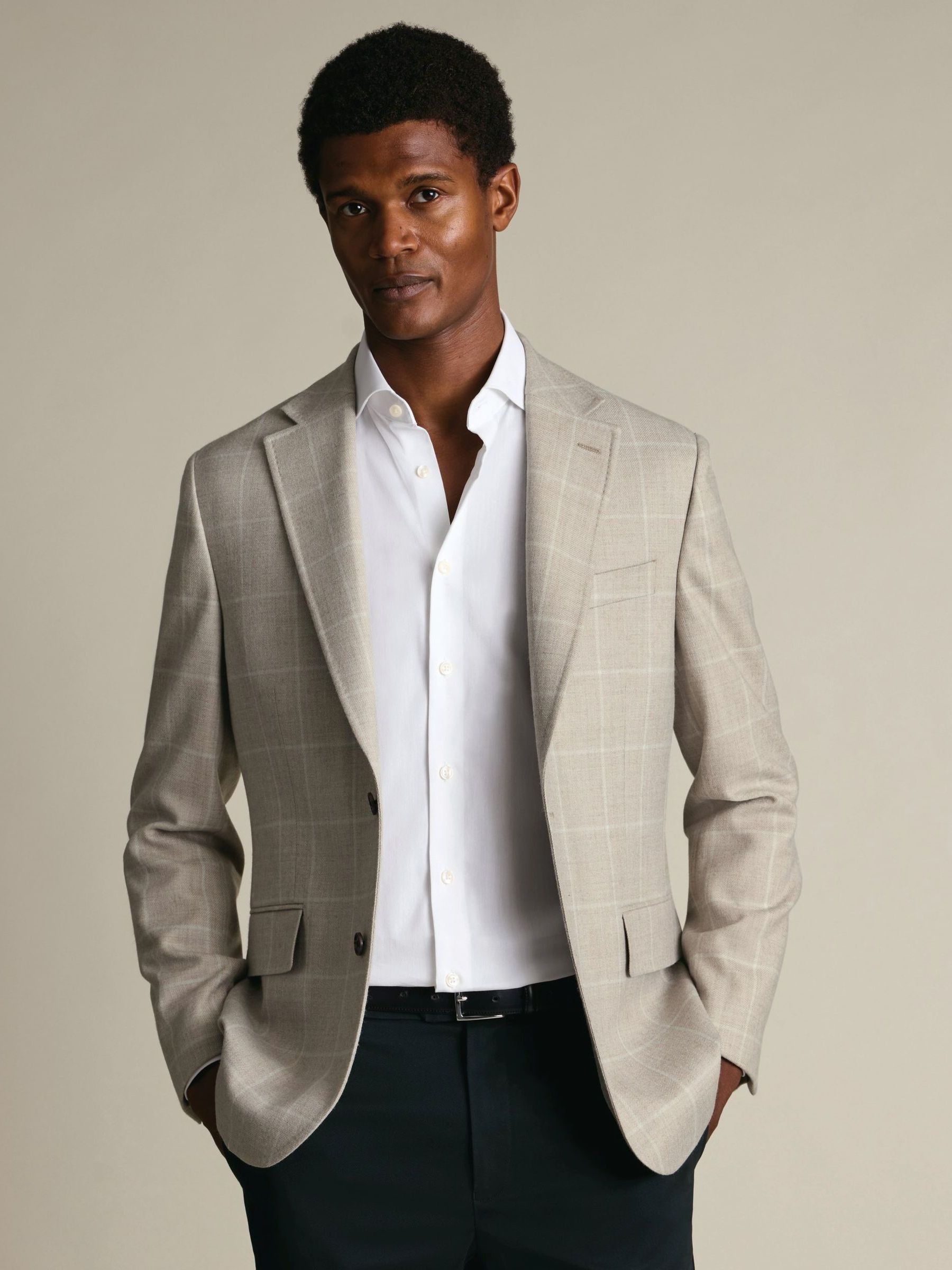 Buy Charles Tyrwhitt Natural Wool Texture Jacket from Next USA