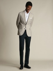 Charles Tyrwhitt Natural Wool Texture Jacket - Image 4 of 6