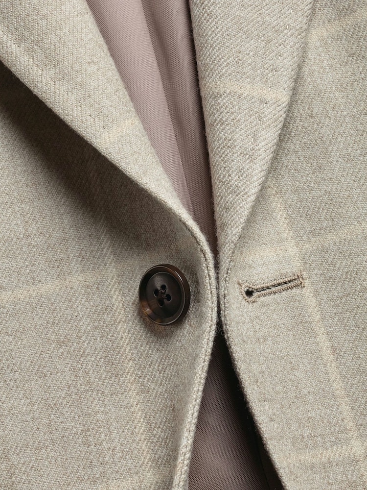 Charles Tyrwhitt Natural Wool Texture Jacket - Image 6 of 6
