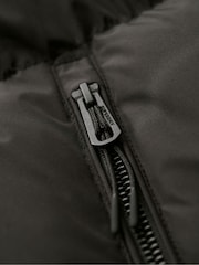Superdry Black Hooded Sports Puffer Mid Jacket - Image 6 of 7