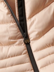 Superdry Frappe Beige Hooded Storm Knit Hybrid Jacket - Image 5 of 5