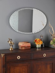 Laura Ashley Clear Marcella Large Oval Mirror - Image 1 of 2