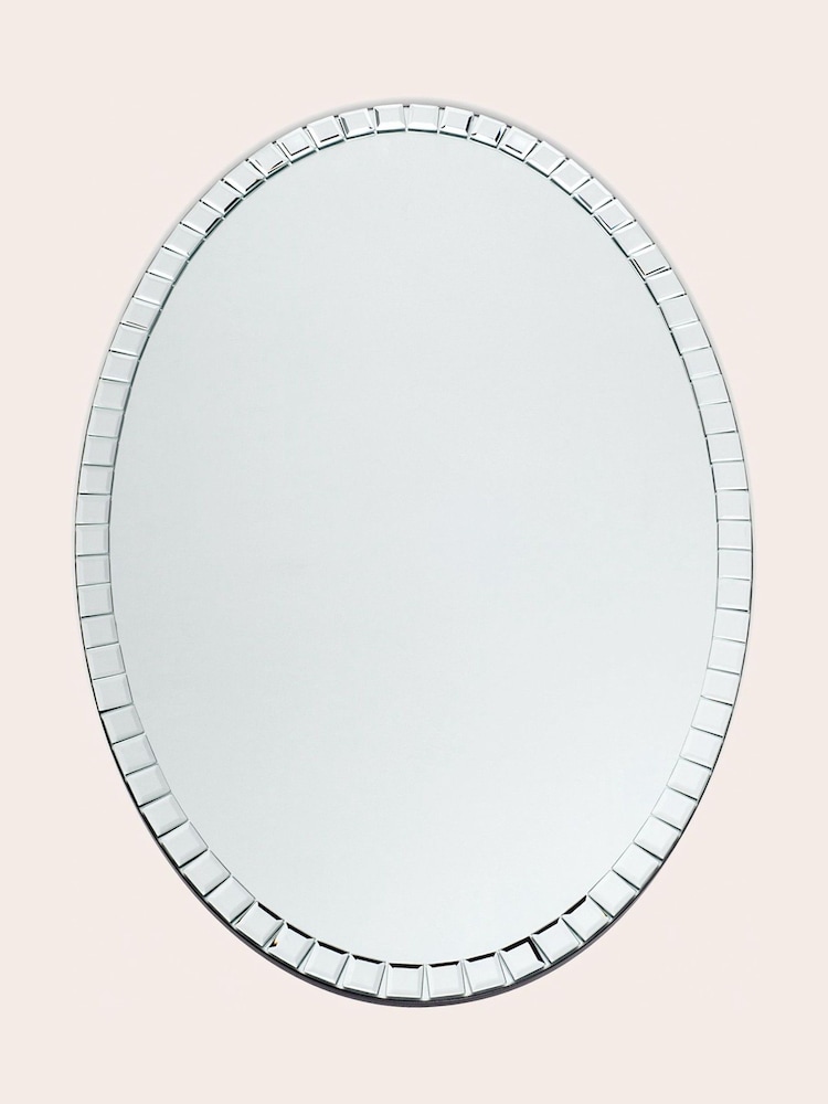 Laura Ashley Clear Marcella Large Oval Mirror - Image 2 of 2 Laura Ashley Clear Marcella Large Oval Mirror - Image 2 of 2