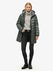 Stormachtig weer blauw - Superdry gewatteerde Fuji-jas met capuchon - Image 2 of 5