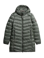 Stormachtig weer blauw - Superdry gewatteerde Fuji-jas met capuchon - Image 4 of 5