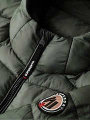 Stormachtig weer blauw - Superdry gewatteerde Fuji-jas met capuchon - Image 5 of 5