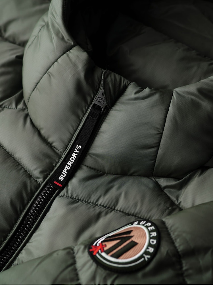 Stormachtig weer blauw - Superdry gewatteerde Fuji-jas met capuchon - Image 5 of 5