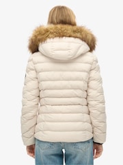 Superdry Rainy Day Grey Fuji Faux Fur Hood Padded Jacket - Image 2 of 5