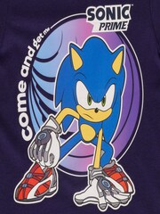 Brand Threads Blue Sonic Prime Boys Graphic 100% Cotton T-Shirt - Image 3 of 3